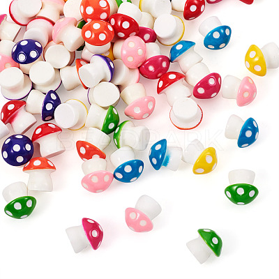 80Pcs 8 colors Resin Home Decorations RESI-KS0001-07-1