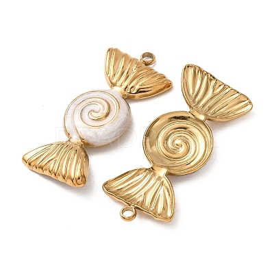 304 Stainless Steel Enamel Pendants SA-CBAD609-05G-01-1