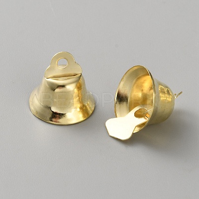 Iron Bell Charms HJEW-WH0063-001G-05-1