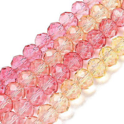 Transparent Painted Glass Beads Strands X1-DGLA-A034-T8mm-A07-1