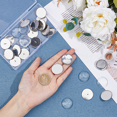 DIY Blank Dome Brooch Making Kit STAS-DC0015-37-1