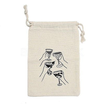 Cloth Hangover Kit Party Favor Drawstring Bags ABAG-A012-05B-03-1