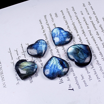 Reiki Natural Labradorite Healing Stones DJEW-PW0012-090-1