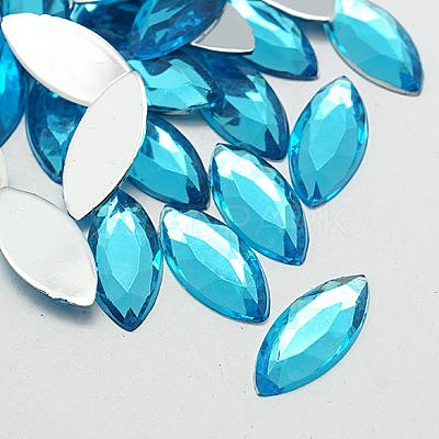Imitation Taiwan Acrylic Rhinestone Cabochons GACR-A021-9x20mm-32-1