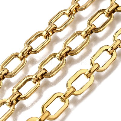 Ion Plating(IP) 304 Stainless Steel Rectangle Link Chains CHS-S012-26G-A-1
