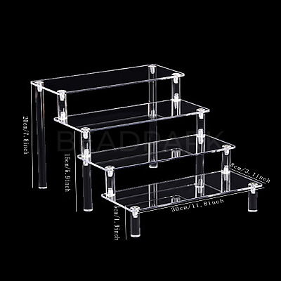 4-Tier Acrylic Action Figures Display Riser Stands PW-WG74712-02-1