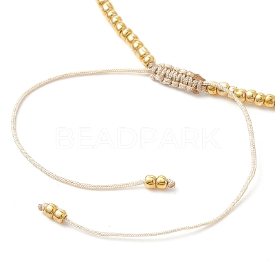 Natural Pearl & Seed Braided Bead Bracelets BJEW-JB09722-1
