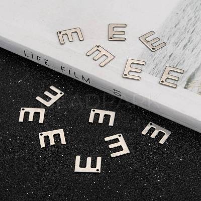 Tarnish Resistant 304 Stainless Steel Letter Charms LS-X-STAS-O072-E-1