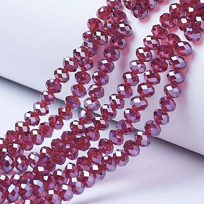 Electroplate Glass Beads Strands EGLA-A034-T10mm-A02-1