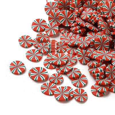 Christmas Theme Handmade Polymer Clay Beads CLAY-P002-02A-1
