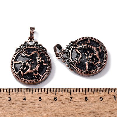 Synthetic Blue Goldstone Pendants G-A241-02R-17-1