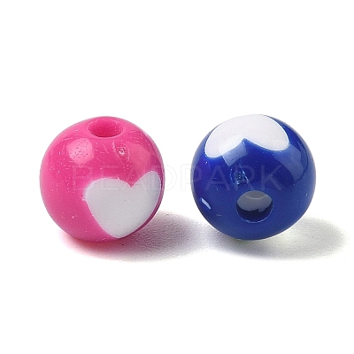 Opaque Acrylic Beads X-MACR-S775-8mm-M-1