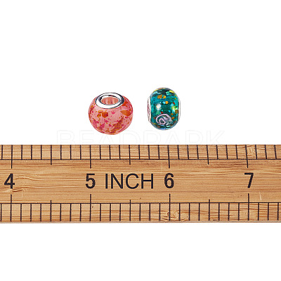 Handmade Lampwork European Large Hole Beads and Glass European Beads LPDL-TA0001-01S-1