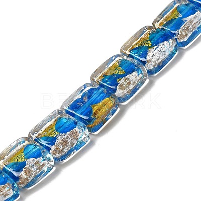 Handmade Gold Foil and Silver Foil Lampwork Beads FOIL-C001-01A-08-1