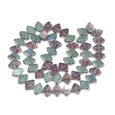 Electroplate Glass Beads Strand X-EGLA-S188-20-C01-1