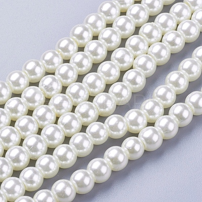 Glass Pearl Beads Strands HY-6D-B02-1