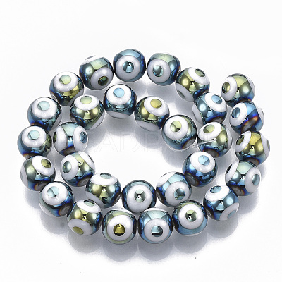 Electroplate Glass Beads Strands EGLA-T012-02-1