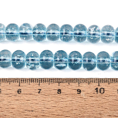 Crackle Transparent Glass Beads Strands GLAA-N074-02B-09-1