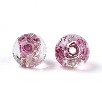 Handmade Foil Lampwork Beads LAMP-T021-33E-1