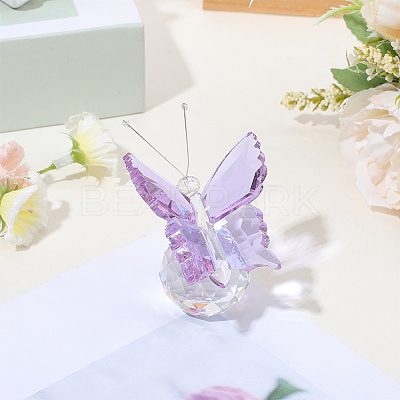 1Pc Glass Crytsal Butterfly Display Decorations LAMP-CN0001-01A-1