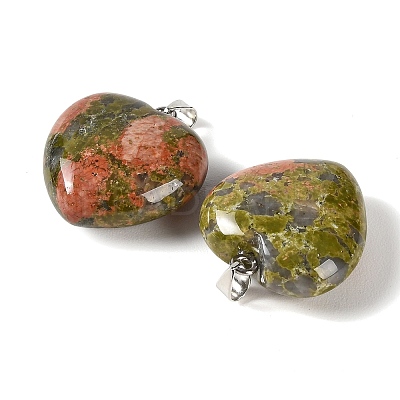 Natural Unakite Pendants GG-CBAA0EE-04P-02-1