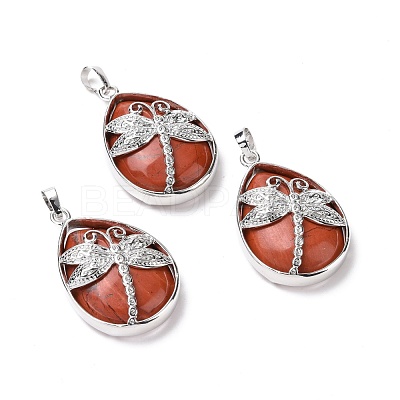 Natural Red Jasper Pendants G-G900-01P-03-1
