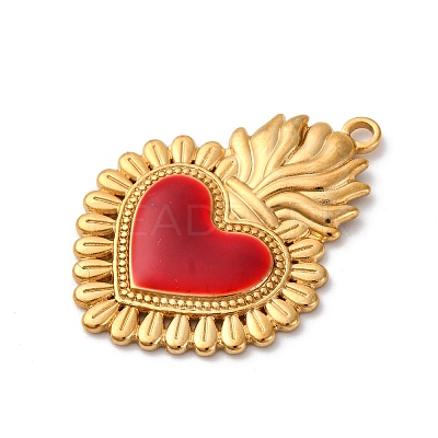304 Stainless Steel Enamel Pendants STAS-D362-01G-05-1