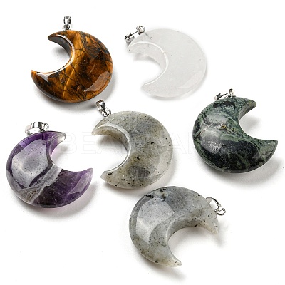 Natural Mixed Gemstone Pendants G-Z022-04M-1