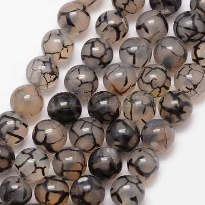 Natural Dragon Veins Agate Bead Strands X-G-K166-14-8mm-01-1