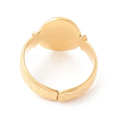 Ion Plating(IP) 304 Stainless Steel Cuff Ring RJEW-F121-02G-1
