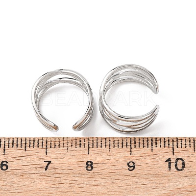304 Stainless Steel C-Shaped Cuff Earrings EJEW-K268-86P-1