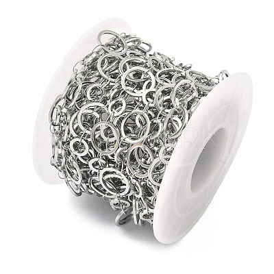 304 Stainless Steel Ring Link Chains CHS-G044-05P-01-1