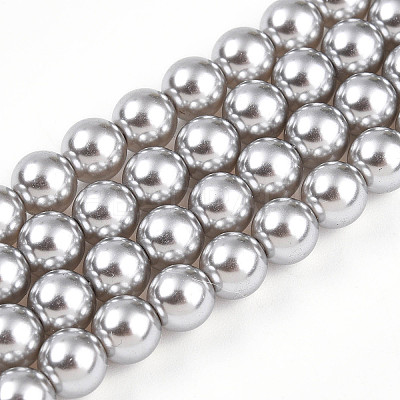 Baking Paint Pearlized Glass Pearl Bead Strands HY-N002-6mm-A03-1