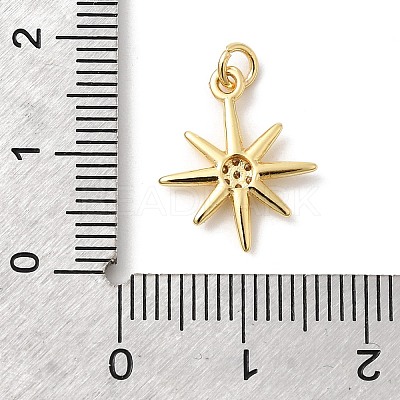 Brass Micro Pave Cubic Zirconia Pendants KK-Z135-05G-01-1