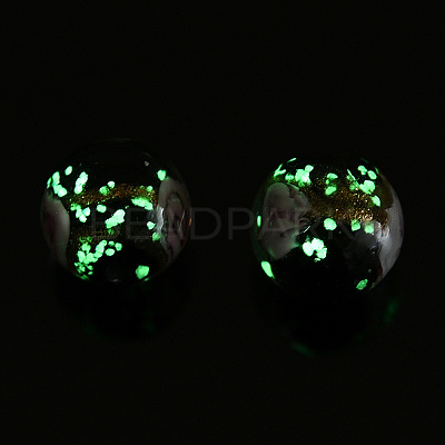 Luminous Handmade Gold Sand Lampwork Beads LAMP-T021-03A-1