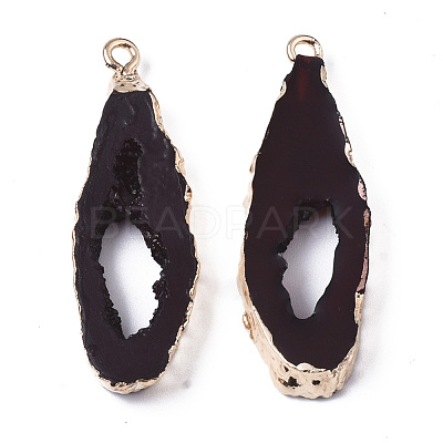 Druzy Resin Pendants RESI-R428-014A-1