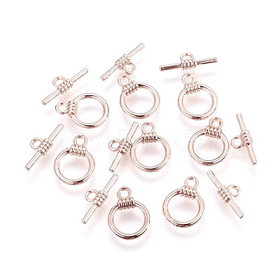 Alloy Toggle Clasps PALLOY-I134-12RG-AAA-1