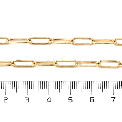 Ion Plating(IP) 304 Stainless Steel Paperclip Chain Necklace NJEW-D045-14G-1