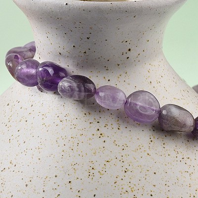 Natural Amethyst Stretch Beaded Bracelets BJEW-K213-C22-1