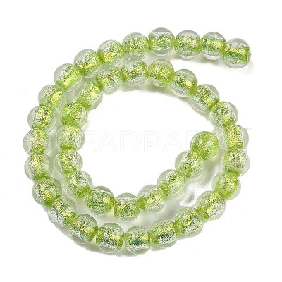 Handmade Foil Lampwork Beads Strands FOIL-K003-06B-12-1