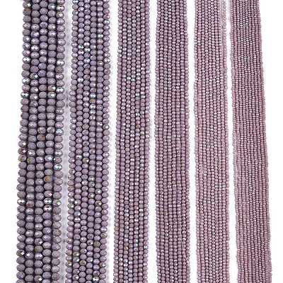 Electroplate Opaque Solid Color Glass Beads Strands EGLA-A044-P2mm-L13-1