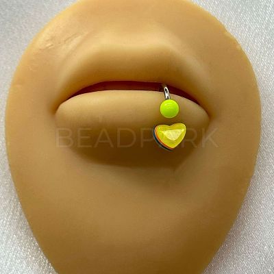316L Surgical Stainless Steel with Acrylic Lip Rings FS-WG019E1-12-1