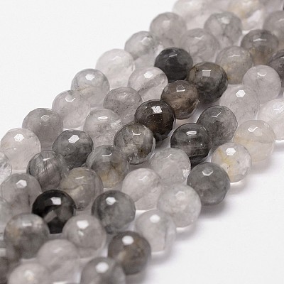 Natural Cloud Quartz Beads Strands G-G736-21-6mm-1