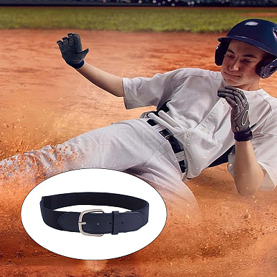 1Pc Imitation Leather & Polyester Elastic Softball Belts AJEW-CL0001-37A-1