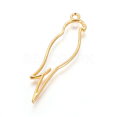 Zinc Alloy Open Back Bezel Pendants X-PALLOY-E564-01G-1