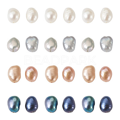 100Pcs 4 Styles Natural Cultured Freshwater Pearl Beads PEAR-BT0001-02-1