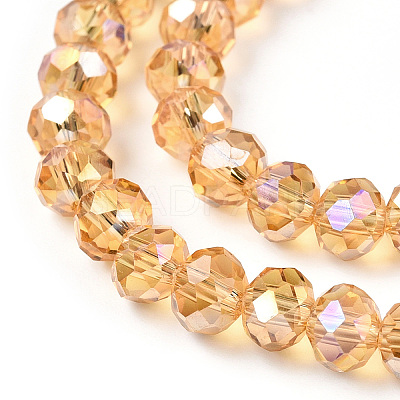 Electroplate Glass Beads Strands EGLA-A034-T6mm-B23-1