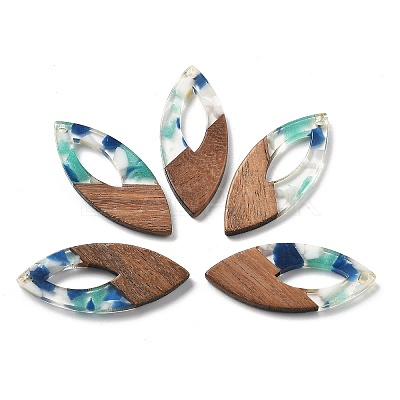 Resin and Walnut Pendants LS-FIND-R051-12G-1