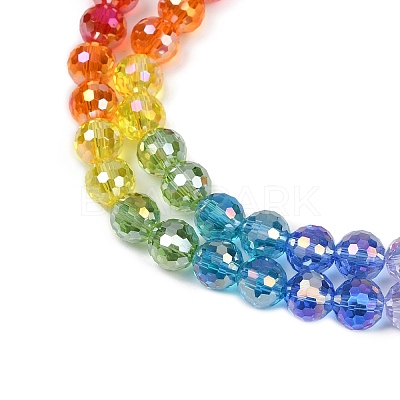 Electroplate Glass Beads Strands X-EGLA-D300-06-8mm-1