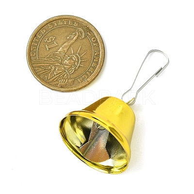 Christmas Themed Iron Bell Pendant Decorations HJEW-JM02196-03-1
